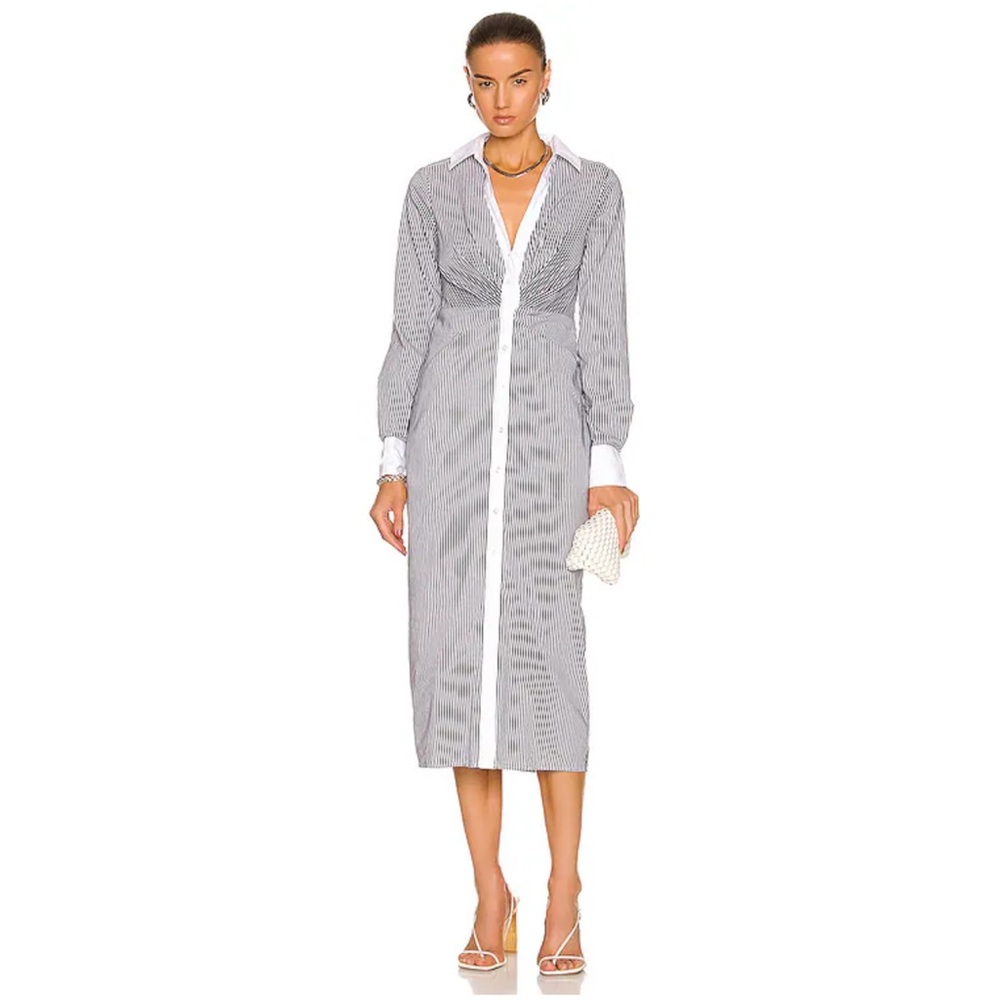VERONICA BEARD
Charcoal Stripe Cita Midi Dress